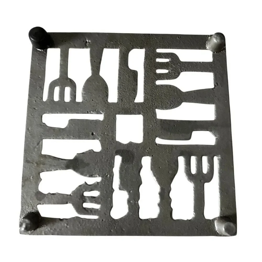 Metal Kitchen Utensil Motif Trivet